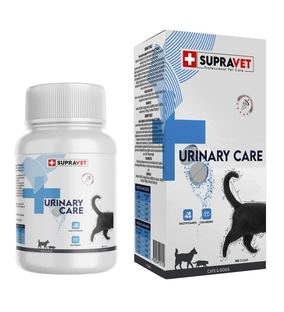 Supravet Urinary Care Kedi Ve Köpek İçin İdrar Sağlığı Sistem Destekleyici Tablet (75 Tablet) | SRC: Barcode: 8680589181318